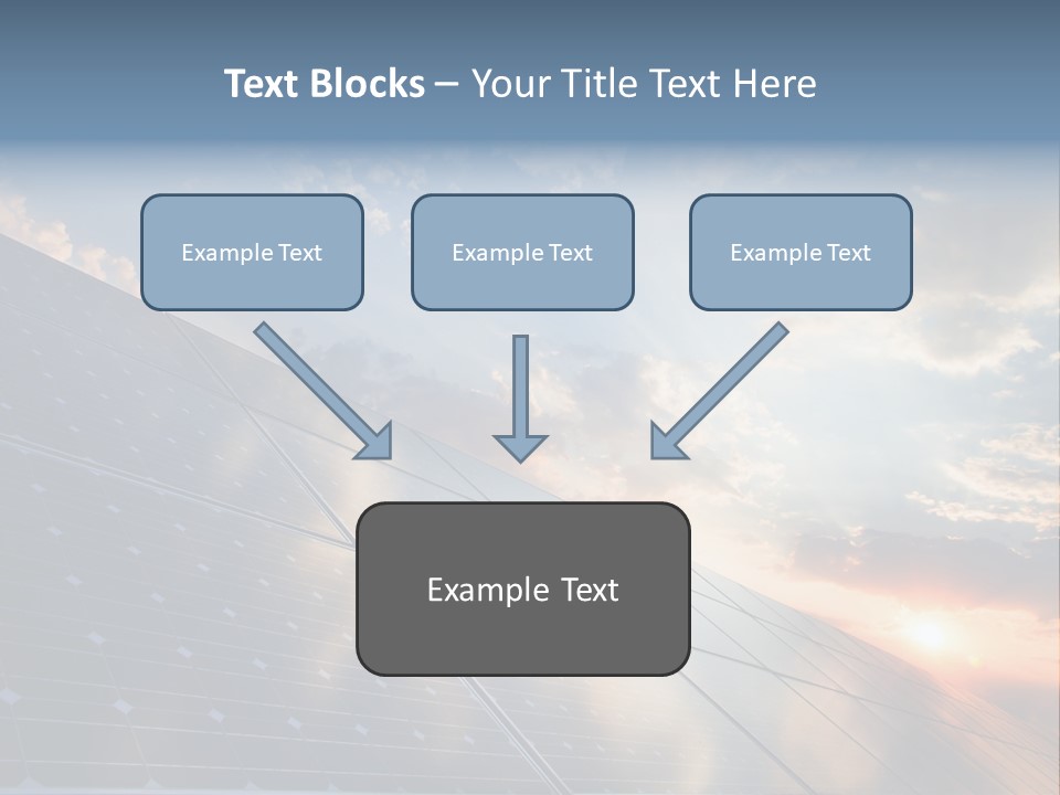 A Solar Panel With The Sun Shining Through The Clouds PowerPoint Template