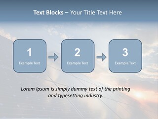 A Solar Panel With The Sun Shining Through The Clouds PowerPoint Template