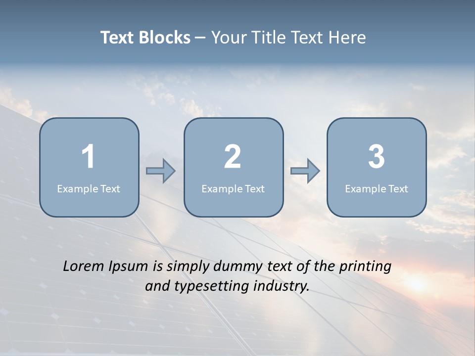 A Solar Panel With The Sun Shining Through The Clouds PowerPoint Template
