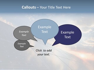 A Solar Panel With The Sun Shining Through The Clouds PowerPoint Template