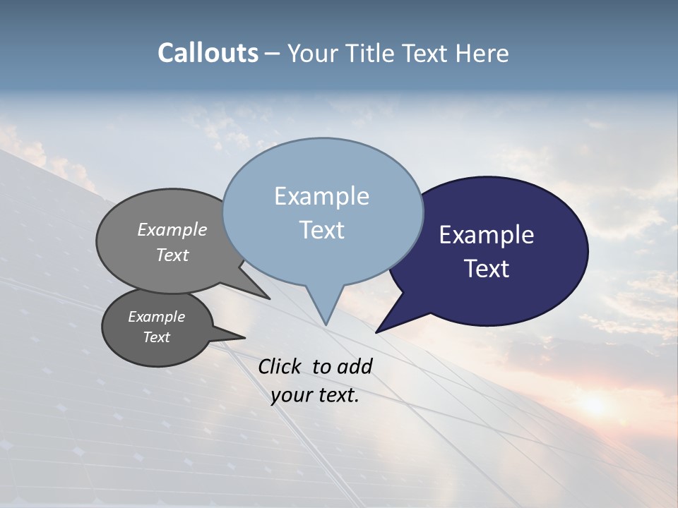 A Solar Panel With The Sun Shining Through The Clouds PowerPoint Template