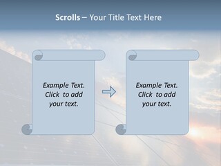 A Solar Panel With The Sun Shining Through The Clouds PowerPoint Template