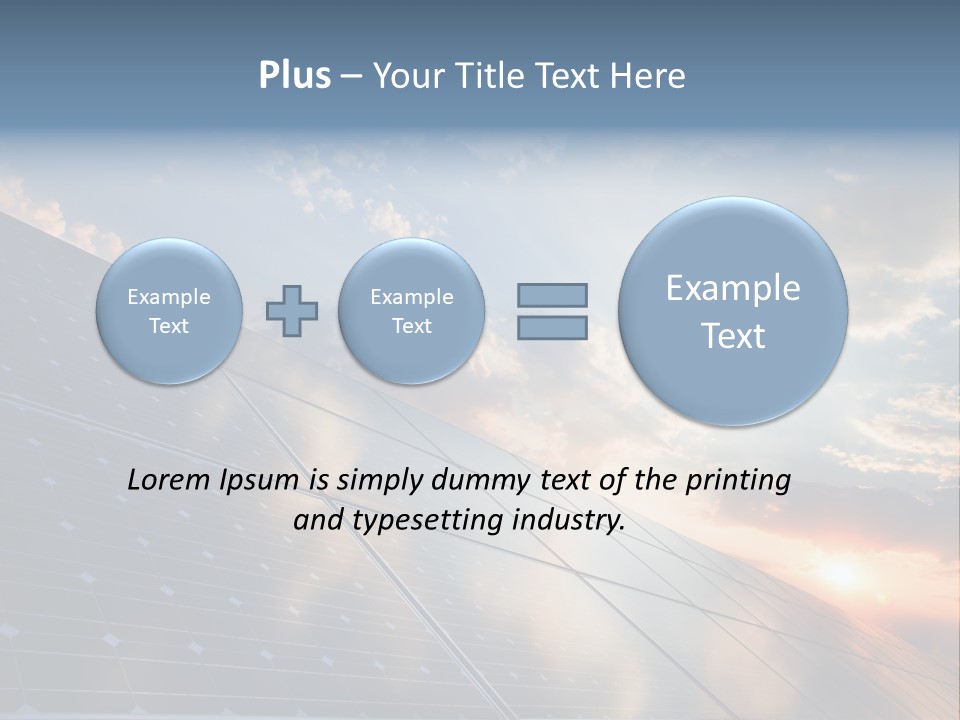 A Solar Panel With The Sun Shining Through The Clouds PowerPoint Template