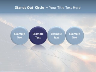 A Solar Panel With The Sun Shining Through The Clouds PowerPoint Template