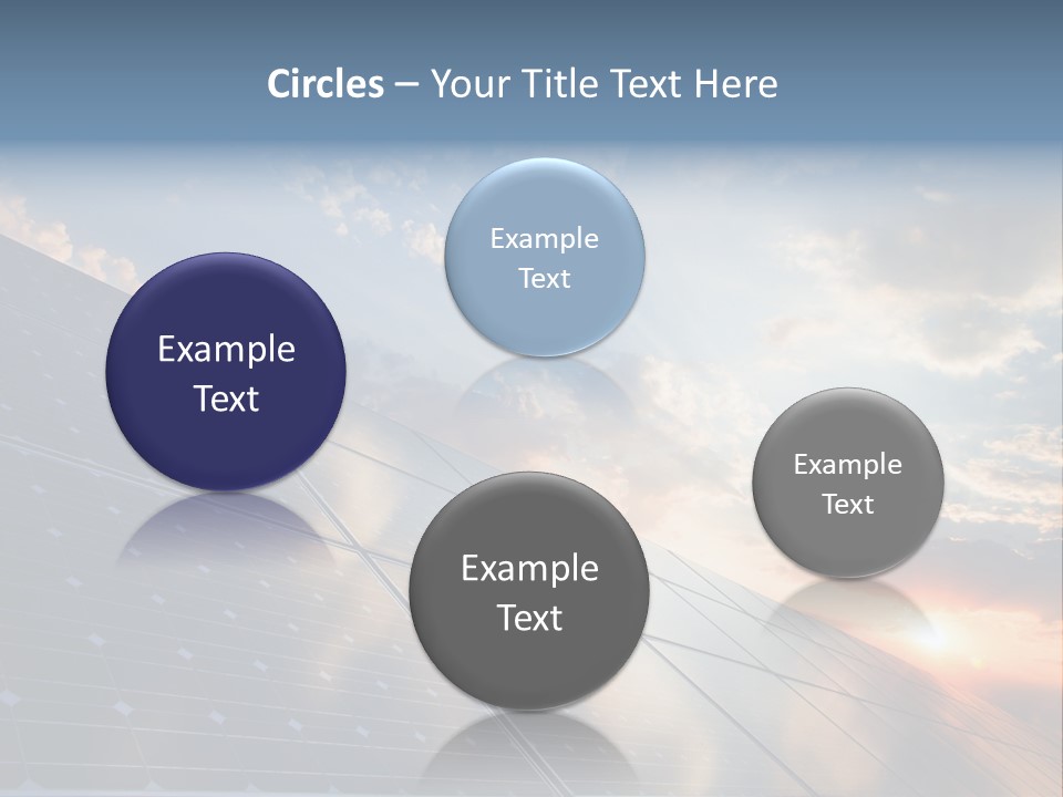 A Solar Panel With The Sun Shining Through The Clouds PowerPoint Template