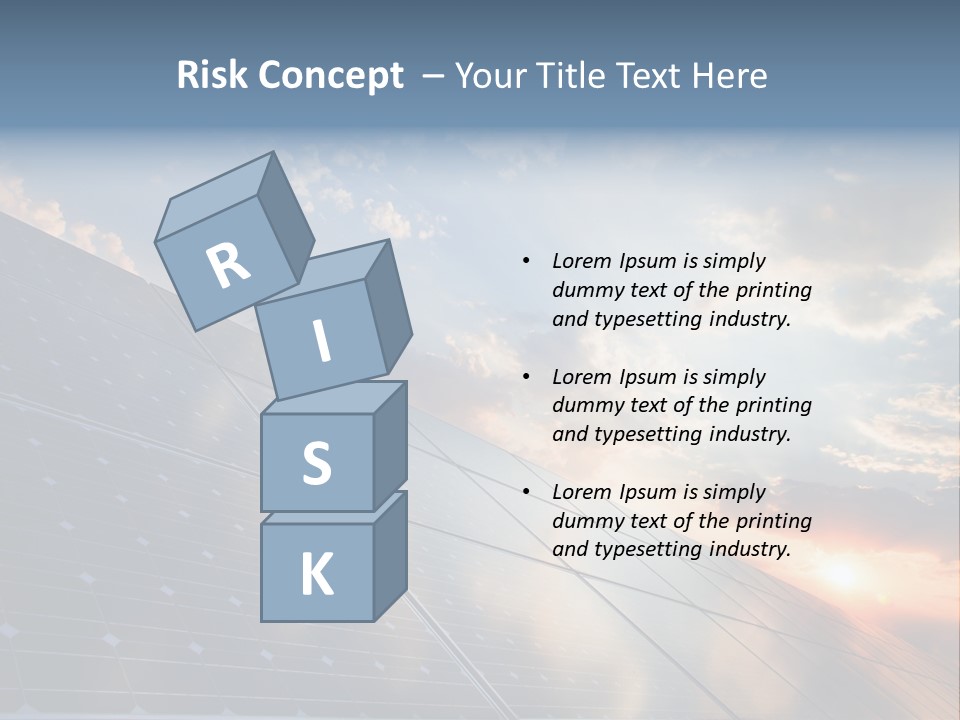A Solar Panel With The Sun Shining Through The Clouds PowerPoint Template