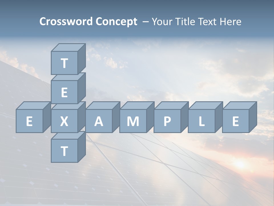 A Solar Panel With The Sun Shining Through The Clouds PowerPoint Template