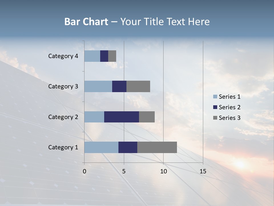 A Solar Panel With The Sun Shining Through The Clouds PowerPoint Template