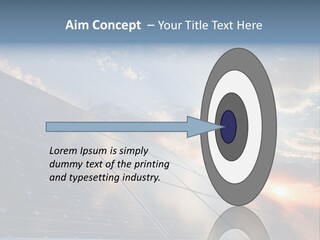 A Solar Panel With The Sun Shining Through The Clouds PowerPoint Template