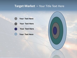 A Solar Panel With The Sun Shining Through The Clouds PowerPoint Template