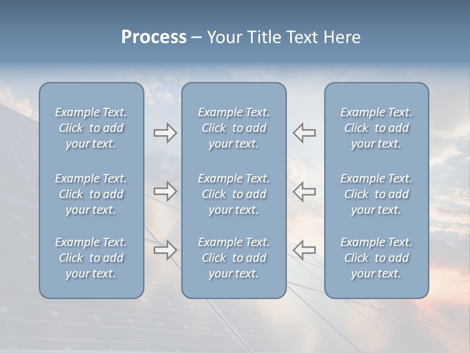 A Solar Panel With The Sun Shining Through The Clouds PowerPoint Template