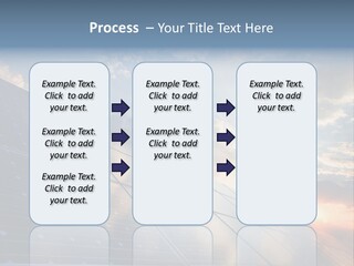 A Solar Panel With The Sun Shining Through The Clouds PowerPoint Template