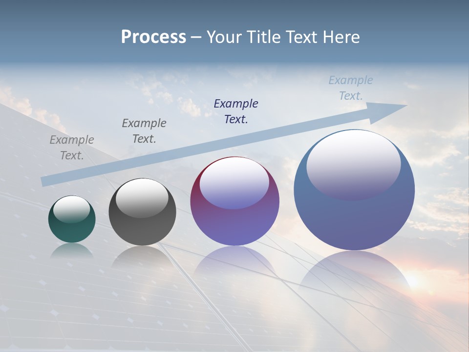 A Solar Panel With The Sun Shining Through The Clouds PowerPoint Template