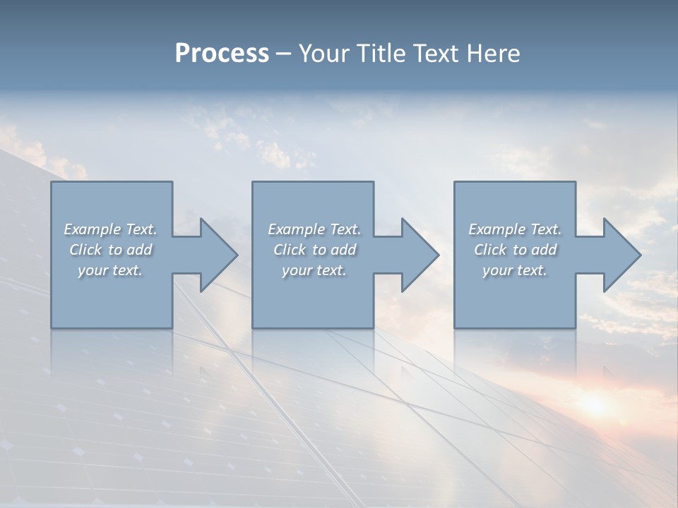 A Solar Panel With The Sun Shining Through The Clouds PowerPoint Template