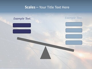 A Solar Panel With The Sun Shining Through The Clouds PowerPoint Template
