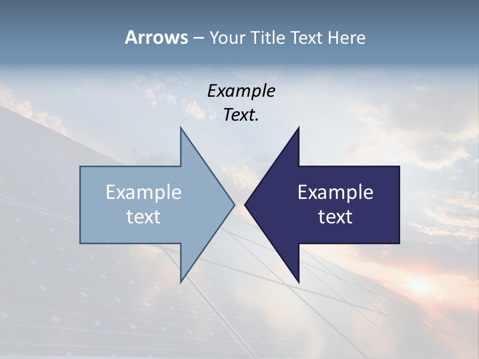 A Solar Panel With The Sun Shining Through The Clouds PowerPoint Template