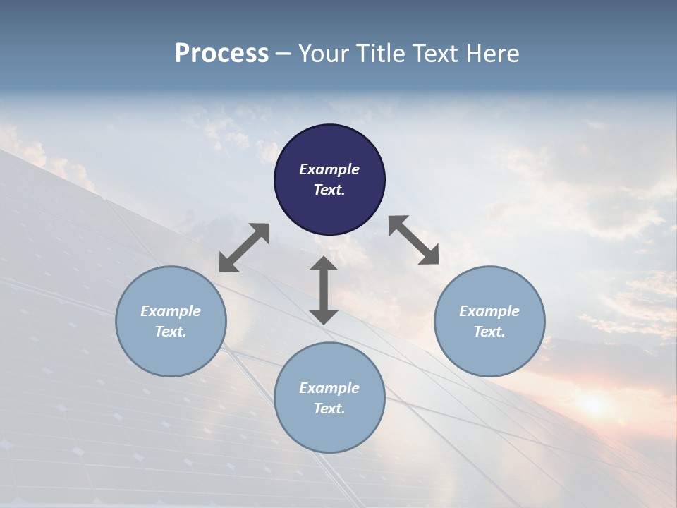 A Solar Panel With The Sun Shining Through The Clouds PowerPoint Template
