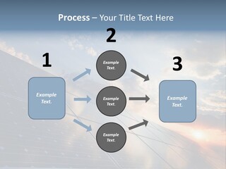 A Solar Panel With The Sun Shining Through The Clouds PowerPoint Template