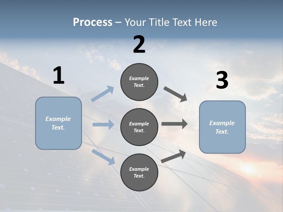 A Solar Panel With The Sun Shining Through The Clouds PowerPoint Template