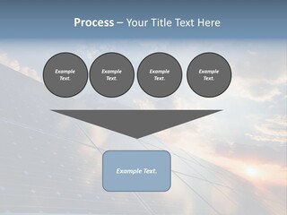 A Solar Panel With The Sun Shining Through The Clouds PowerPoint Template