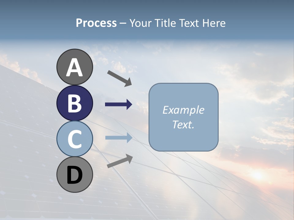 A Solar Panel With The Sun Shining Through The Clouds PowerPoint Template