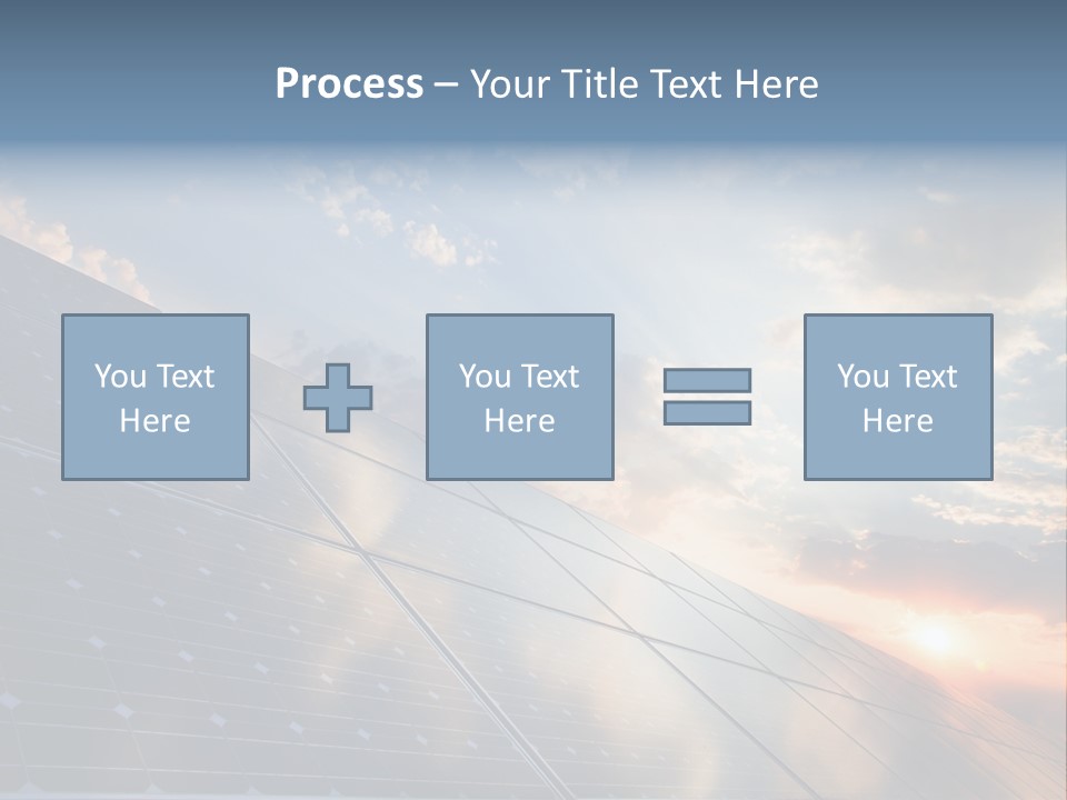 A Solar Panel With The Sun Shining Through The Clouds PowerPoint Template