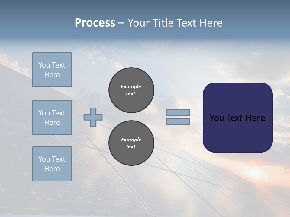 A Solar Panel With The Sun Shining Through The Clouds PowerPoint Template