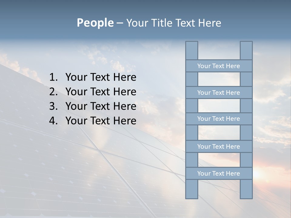 A Solar Panel With The Sun Shining Through The Clouds PowerPoint Template