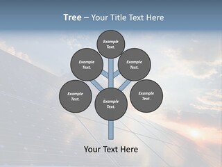 A Solar Panel With The Sun Shining Through The Clouds PowerPoint Template