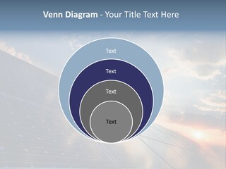 A Solar Panel With The Sun Shining Through The Clouds PowerPoint Template