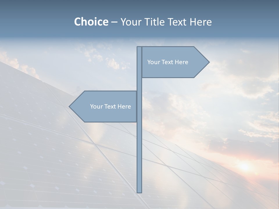 A Solar Panel With The Sun Shining Through The Clouds PowerPoint Template