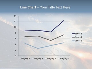 A Solar Panel With The Sun Shining Through The Clouds PowerPoint Template