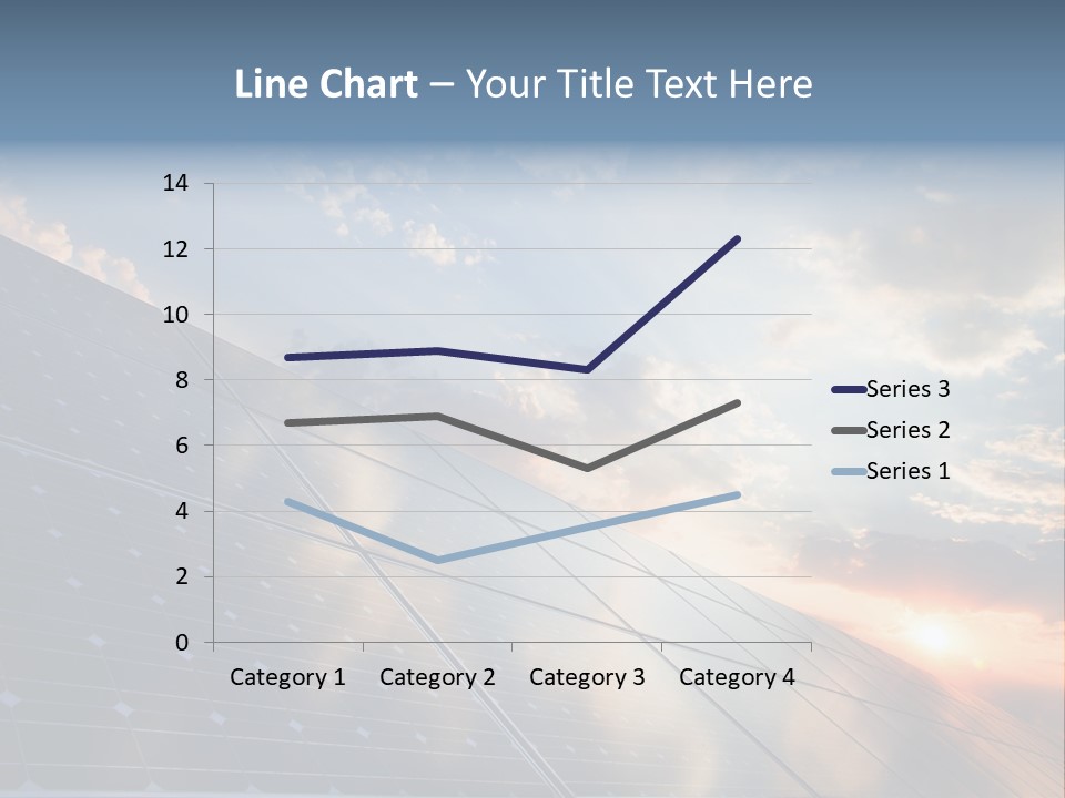A Solar Panel With The Sun Shining Through The Clouds PowerPoint Template