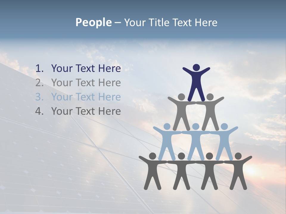 A Solar Panel With The Sun Shining Through The Clouds PowerPoint Template