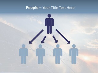 A Solar Panel With The Sun Shining Through The Clouds PowerPoint Template