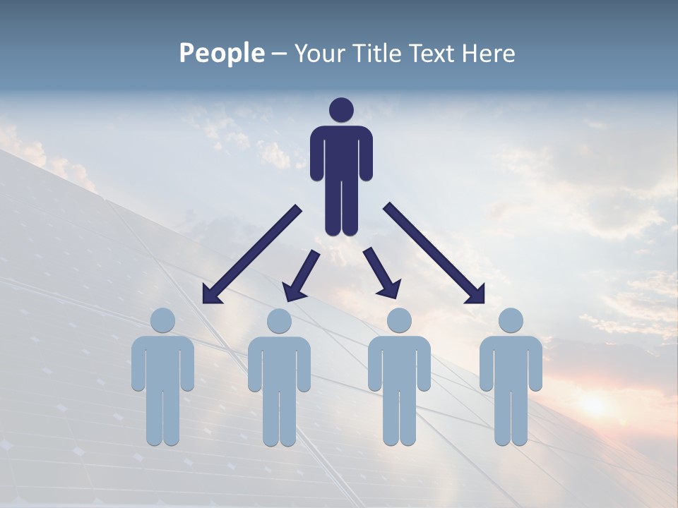A Solar Panel With The Sun Shining Through The Clouds PowerPoint Template