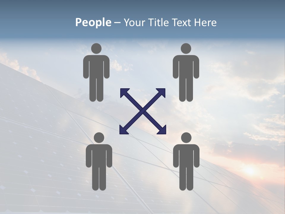 A Solar Panel With The Sun Shining Through The Clouds PowerPoint Template