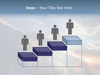 A Solar Panel With The Sun Shining Through The Clouds PowerPoint Template