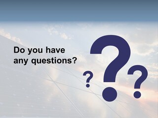 A Solar Panel With The Sun Shining Through The Clouds PowerPoint Template