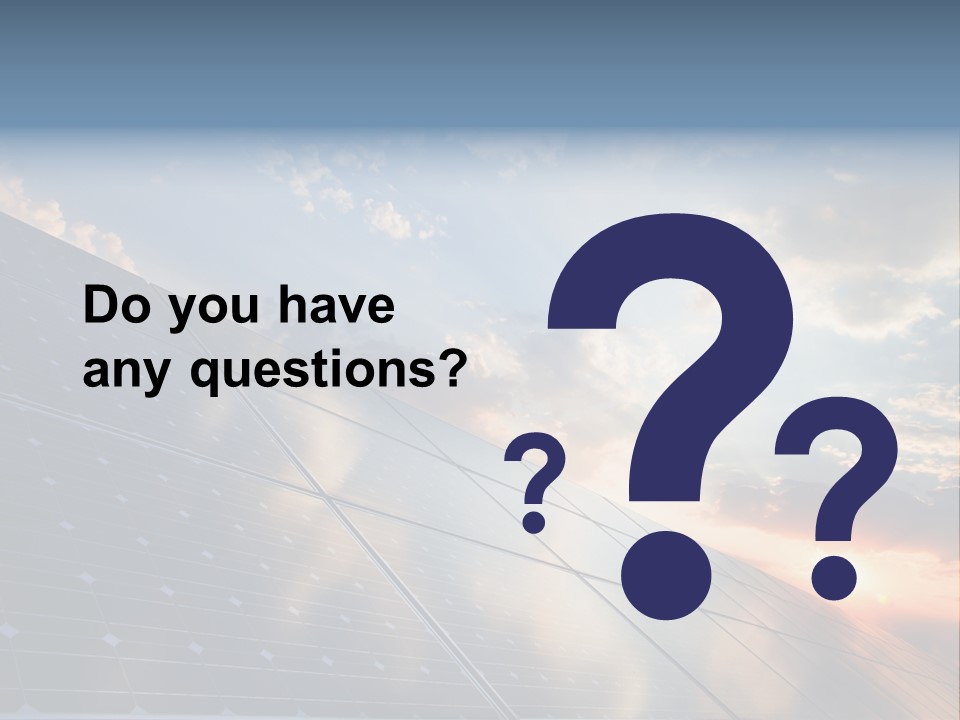 A Solar Panel With The Sun Shining Through The Clouds PowerPoint Template