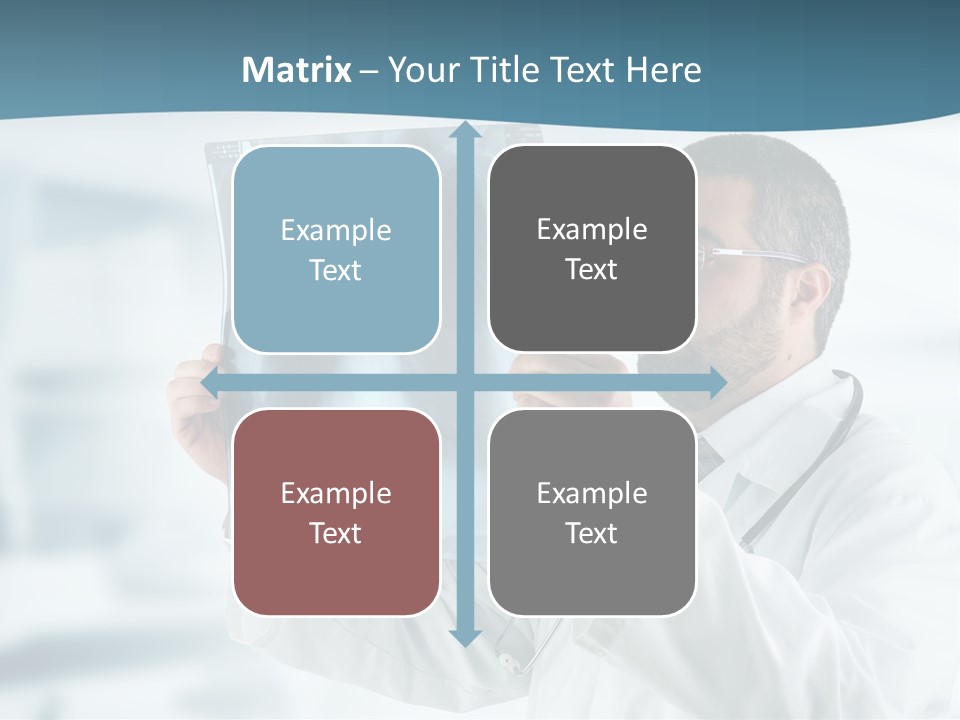 A Doctor Holding Up A X - Ray Image In Front Of His Face PowerPoint Template