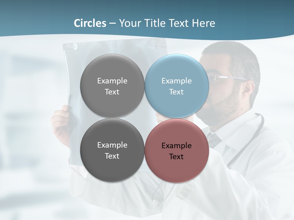 A Doctor Holding Up A X - Ray Image In Front Of His Face PowerPoint Template