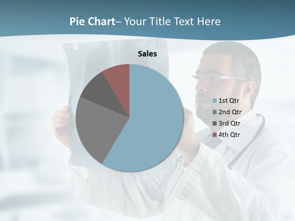 A Doctor Holding Up A X - Ray Image In Front Of His Face PowerPoint Template