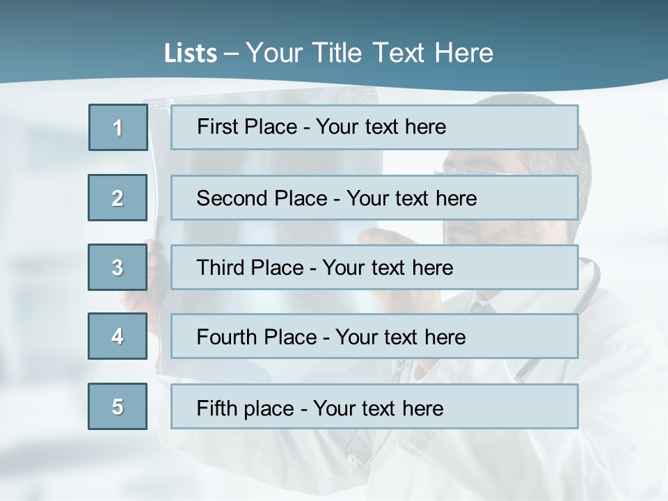 A Doctor Holding Up A X - Ray Image In Front Of His Face PowerPoint Template