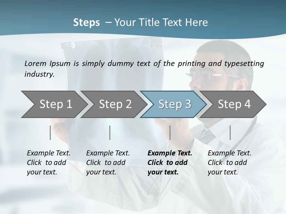 A Doctor Holding Up A X - Ray Image In Front Of His Face PowerPoint Template