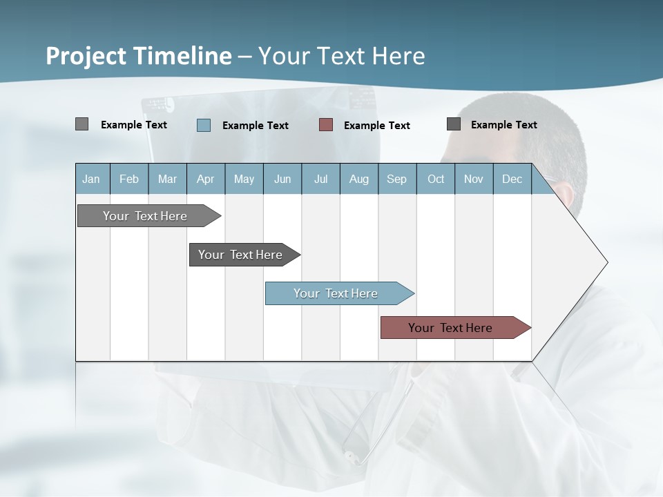A Doctor Holding Up A X - Ray Image In Front Of His Face PowerPoint Template