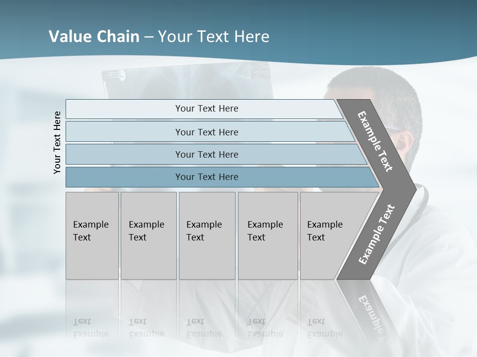 A Doctor Holding Up A X - Ray Image In Front Of His Face PowerPoint Template