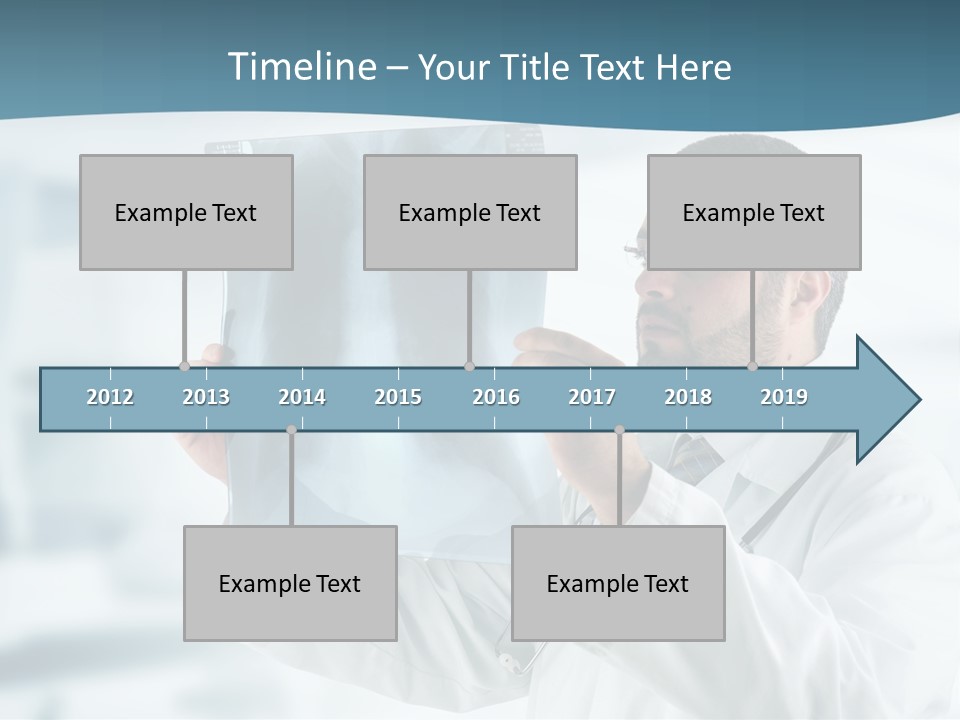 A Doctor Holding Up A X - Ray Image In Front Of His Face PowerPoint Template