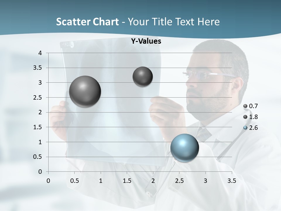 A Doctor Holding Up A X - Ray Image In Front Of His Face PowerPoint Template