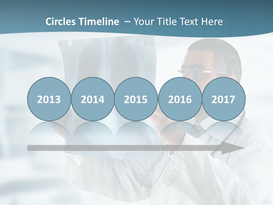 A Doctor Holding Up A X - Ray Image In Front Of His Face PowerPoint Template